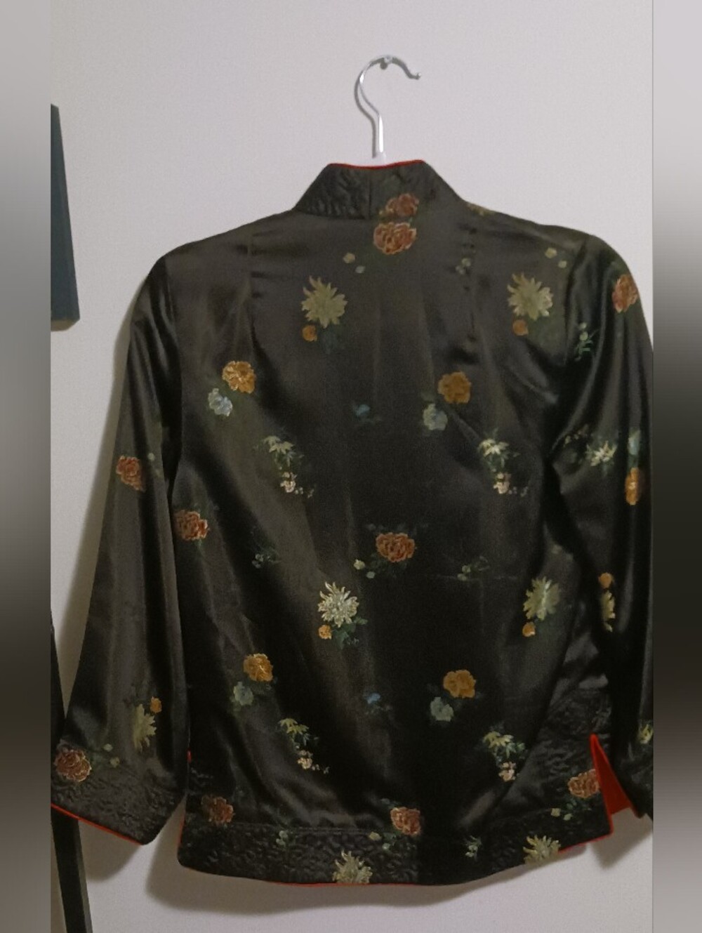 Vintage Chinese Silk Brocade Reversible Mandarin Jacket Small (Read Description) - Picture 10 of 16